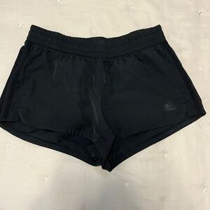 Black Dry fit women’s adidas athletic running shorts